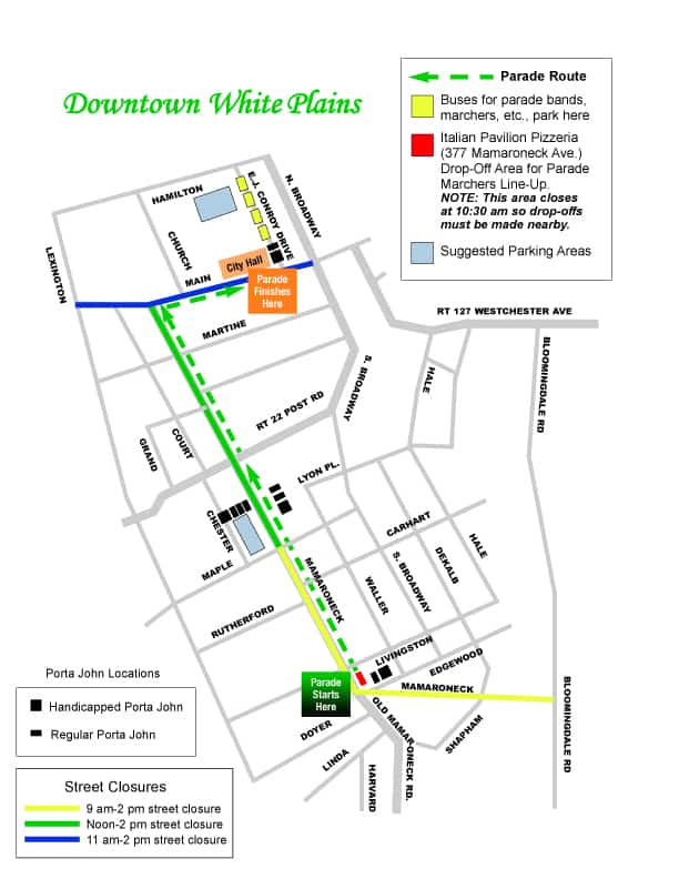 Parade route map